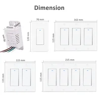Tuya Smart Life WiFi Timer Light Switch Wall Button Pusher On Off 220V Wireless US AU Standard 2 3 4 Gang Two Way Remote Control - Image 6