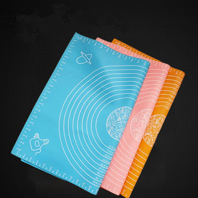 29*26cm New Silicone Mat Baking Cakes Pans Non-Stick Dough Pastry Fondant Rolling Cutting Mat Kitchen Bakeware Tools
