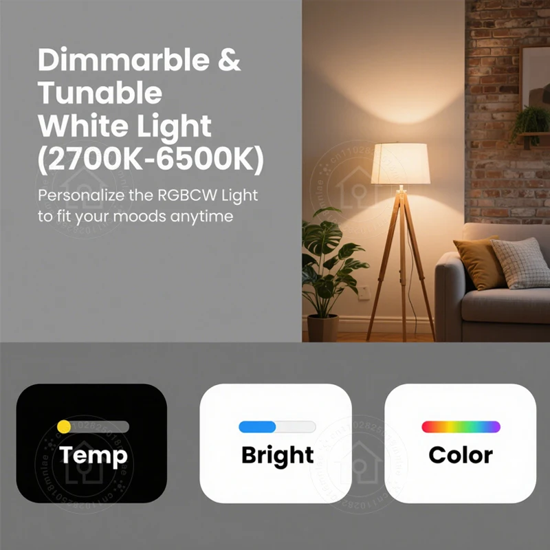 Smart LED Light Bulbs E27 Tuya Bluetooth 18W 15W 9W 220V RGB APP Control Timer Dimmable Music Sync
