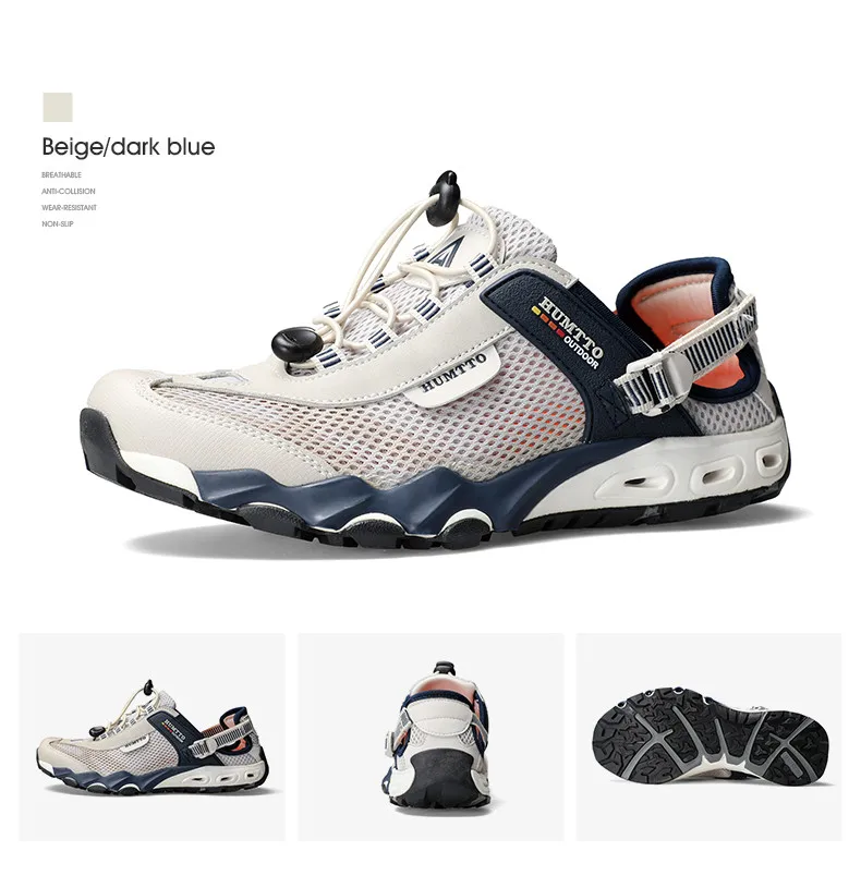 HUMTTO Sommer Waten Wanderschuhe für Männer Outdoor Mann Turnschuhe Atmungsaktiv Schnell Trocknend Sport Trekking Strand Barfuß Herren Schuhe – Detail 15