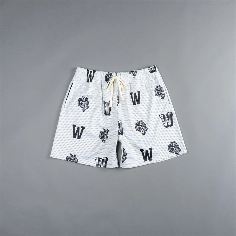 Hawaiian Beach Casual Men's Shorts Mesh Quick Dried Quarters Jogger Exercise Fitness Fashion Sports Pants