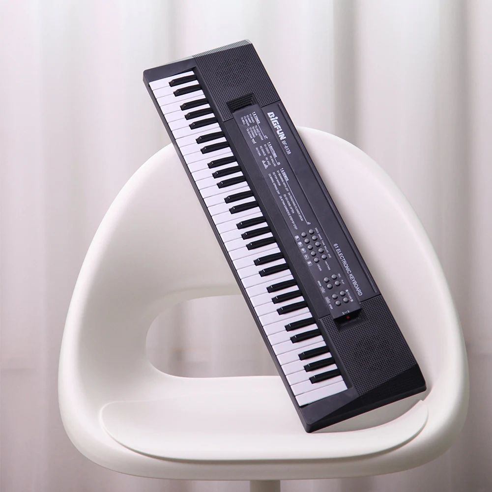 61 Keys Digital Music Electronic Keyboard Kids Multifunctional Electric Piano for Piano Student with Microphone Function Musical