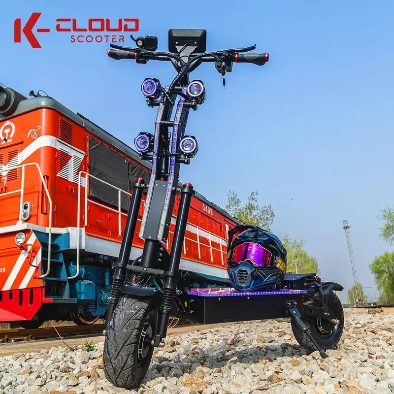 X14 10000W Dual Motor 72v40ah Battery Electric Scooter 14 Inch Tyres Max Speed 130km/h Range 120km Lcd Display Foldable