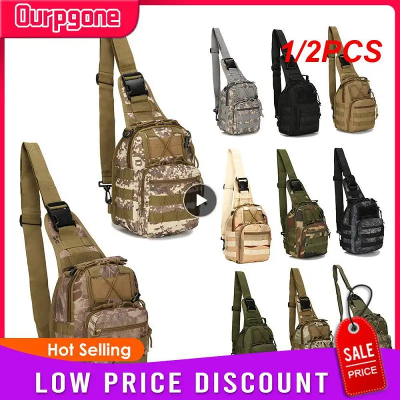

1/2PCS Military Shoulder Bag Tactical Molle Backpack Outdoor Fishing Hiking Camping Hunting Daypack Sport Climbing Camouflage