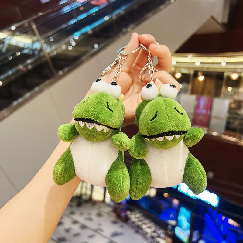 

13CM Plush Dinosaur Cartoon Doll Tyrannosaurus Toy Children's Gift Handbag Pendant Anime Dinosaur Key Ring Holiday Gift Toys