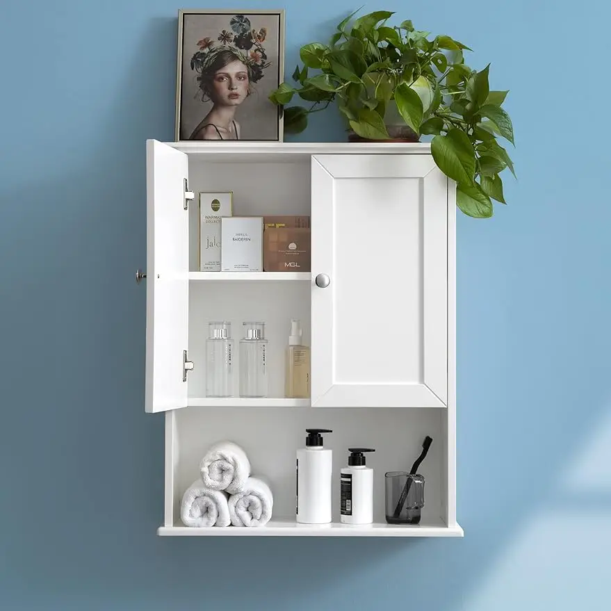 

Белый настенный шкаф для ванной комнаты на туалетный шкаф, 24x30 дюймов выше туалетного шкафа