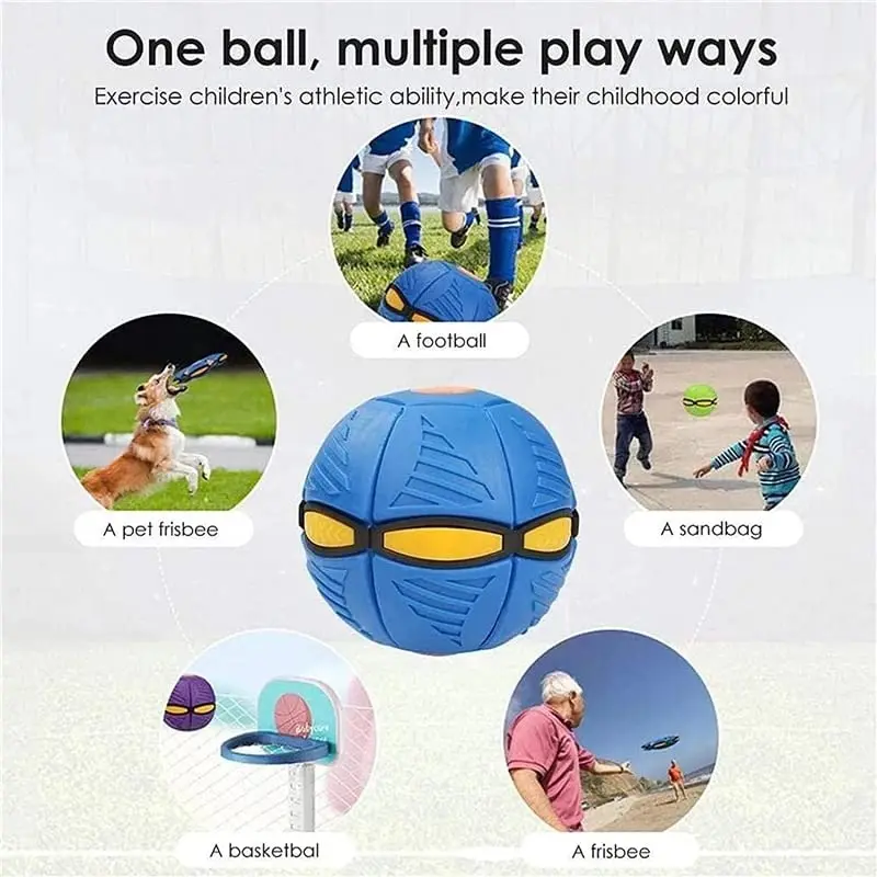 

Flying UFO Flat Throw Disc Ball Without LED Light Magic Ball Toy Kid Outdoor Garden Beach Game Children's sports balls