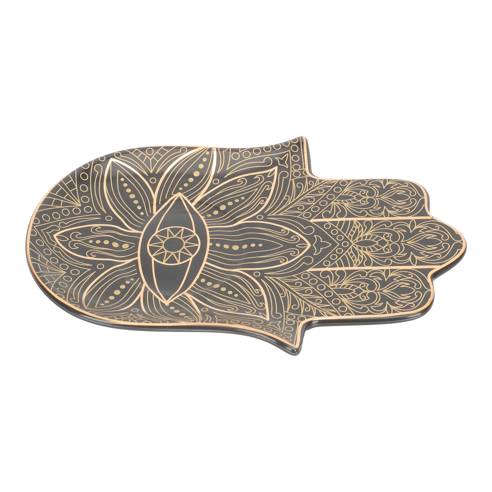 

Palms Shape Cup Coaster Ceramic Key Ring Dish Decorative Jewelry Trinket Dish