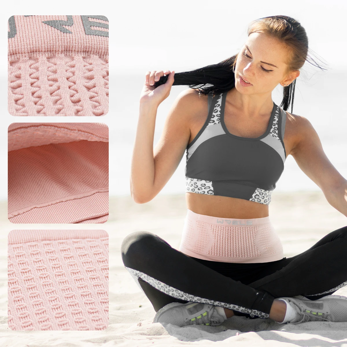 WRELS Invisible Waist Bag Lightweight Breathable Elastic Running Phone Bag Foldable Gym Waist Belt Bag Portable Cycling Bag