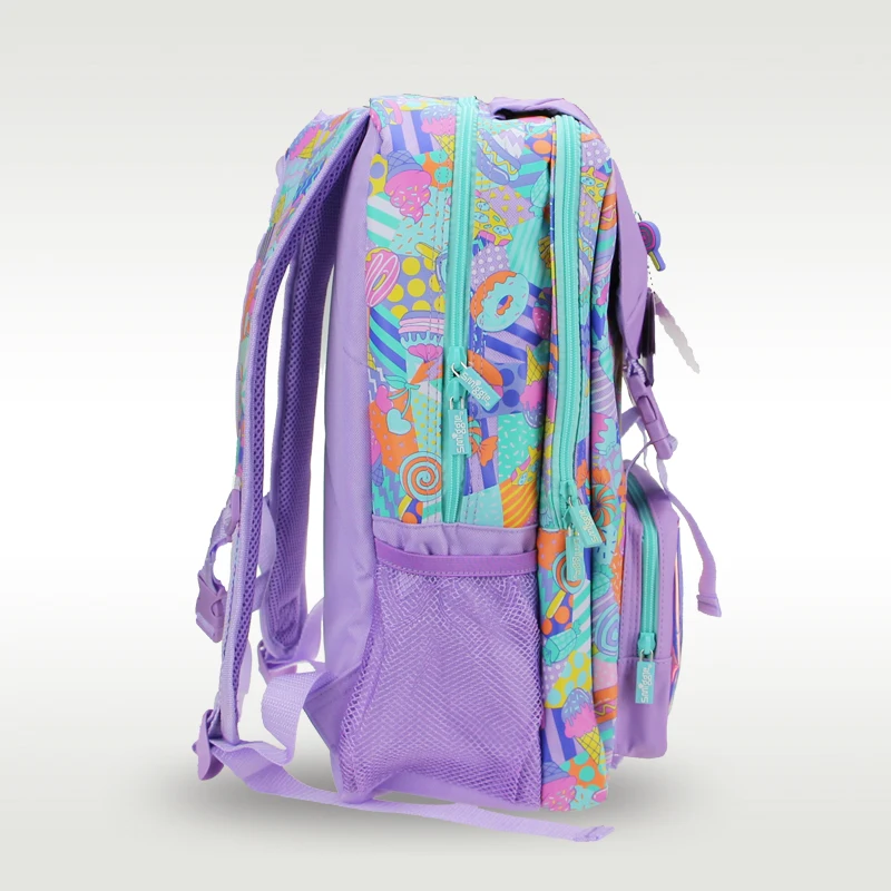 Australia Smiggle Original Children's Schoolbag Girls Dazzling Color Ice Cream Large Shoulder Backpack School Supplies 8-14 Year