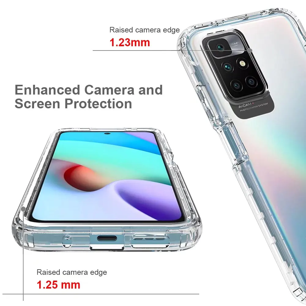 360° Full Cover Transparent Phone Case - Dual-Layer Soft Protection