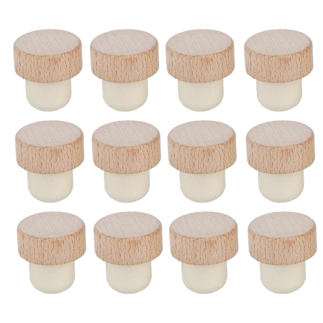 Tapones de corcho para botellas de vino en forma de T, reutilizables, de  madera, 5/2 piezas - AliExpress