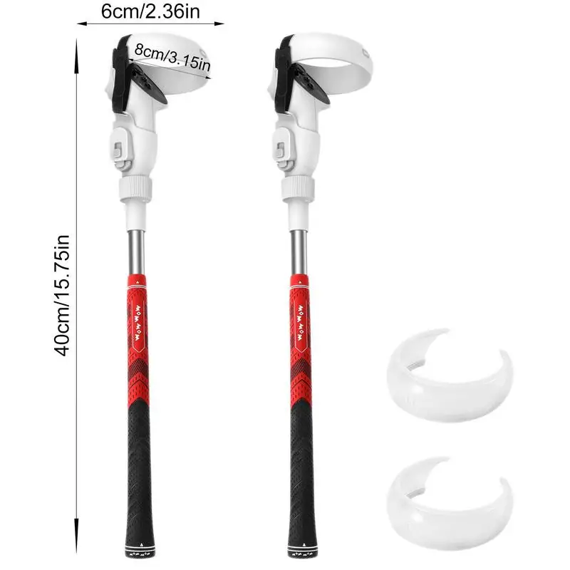 VR Golf Club Extension For Oculu Quests 2 VR Golf Club Adapter Handle Accessories With 2 Controller Cover Accessories