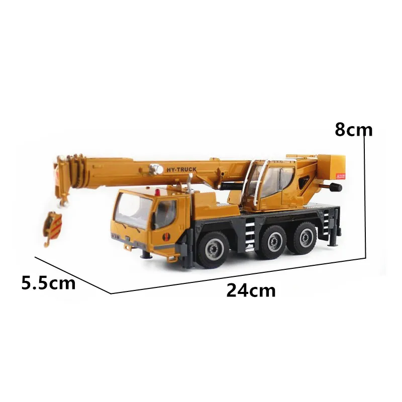 1:50 Mechanical Suspension Crane Truck Large Load Diecast Toy Layout Scenery 