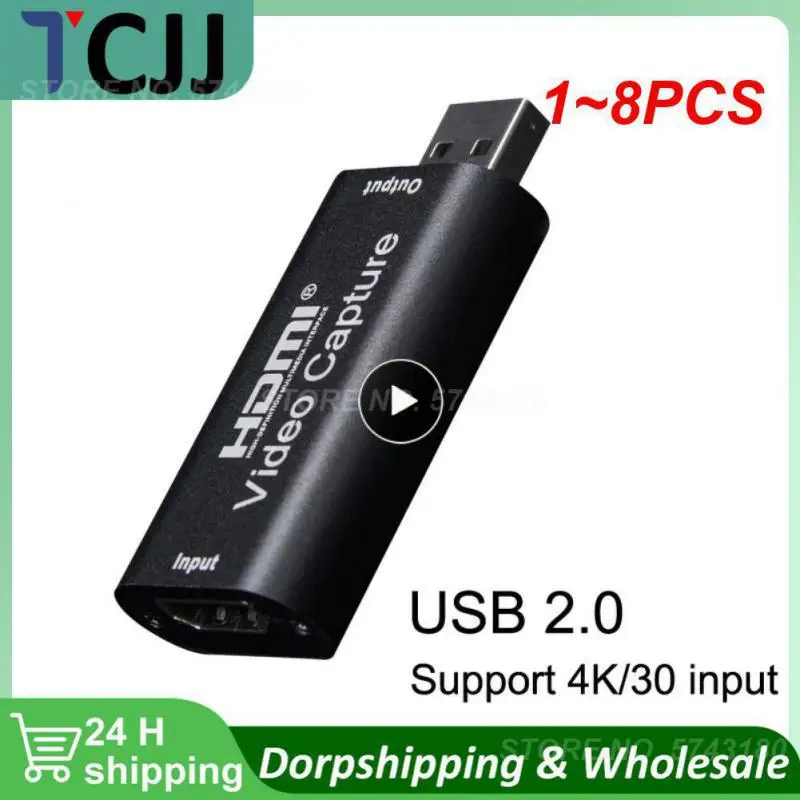 

1 ~ 8 шт. HDMI-совместимая карта видеозахвата USB 3.0 записывающее устройство для/3 игровых ТВ-приставок, телефона, видеокамеры, записи в реальном времени