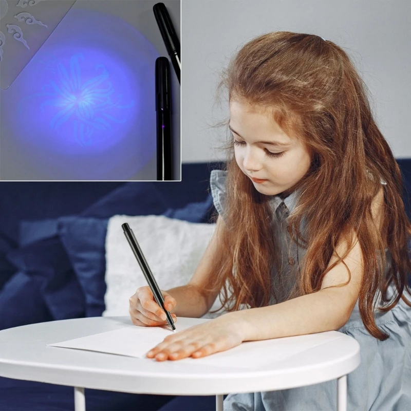 Invisible Ink Pen Upgraded Spy Pen Use with UV Light(Not Include) Magic-Marker Secret Message F19E invisible ink pen