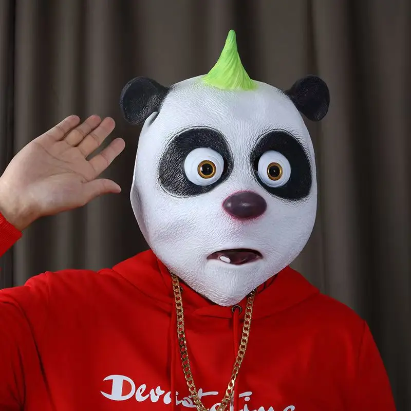 Halloween-Latex-Vollkopfmaske für Erwachsene und Kinder, Tier, Kürbis, Fuchs, Hund, Panda, Affe, Charakter, Cosplay-Kostümzubehör – Detail 15