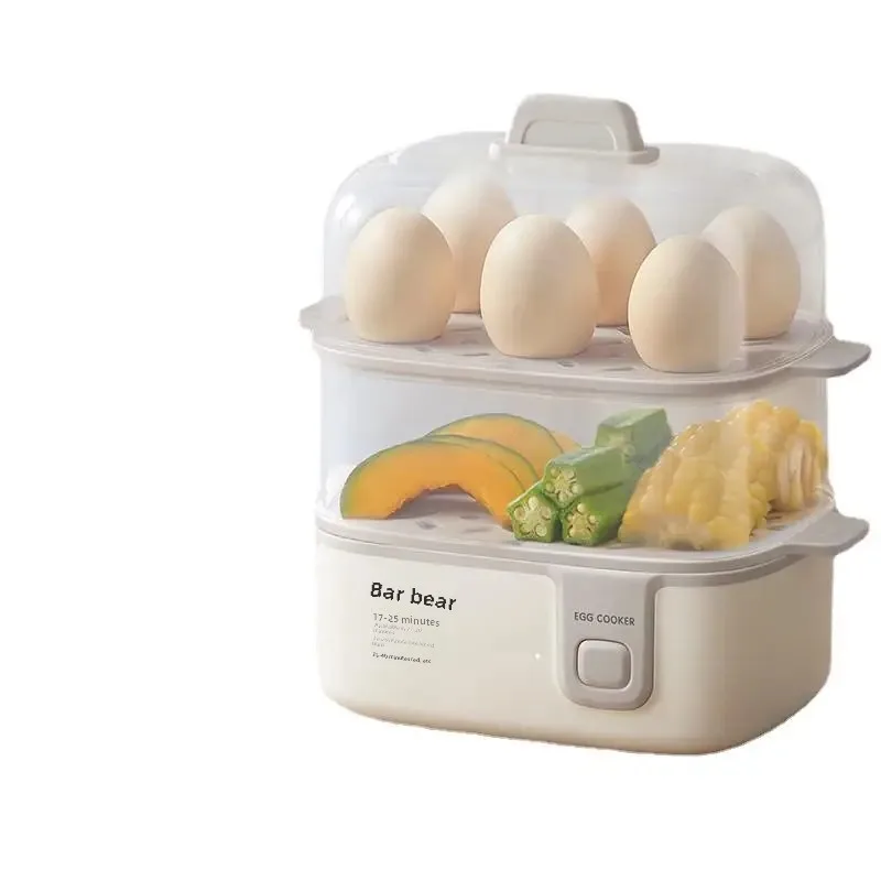 ZDQ-D12R3 Multifunctional Double Layer Small Bear Egg Boiler Home Use Egg Cooker Non-Automatic Power Interruption