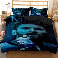 Messi Football Superstar ensemble de literie 3D imprimé fc barcelone housse de couette ensemble de literie doux King pleine taille ensemble de literie pour garçon 5