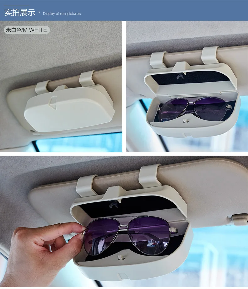 Porte-lunettes magnétique pour pare-soleil de voiture, étui à lunettes,  boîte de rangement pour lunettes, pare-soleil - AliExpress