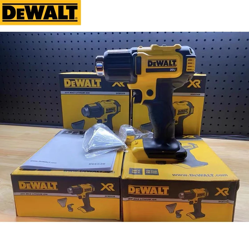 Dewalt 20V Cordless Heat Gun DCE530 Tool Only High Power Welding Thermal Blower  Heat Shrink Wrapping Tool Hot Air Gun Power Tool