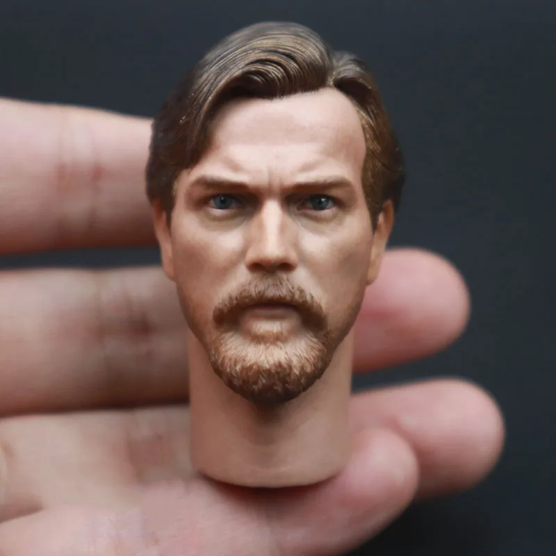 

1/6 Ewan McGregor Head Sculpt Model PVC Male Head Carving Fit 12" Action Figure Soldier for Hobby Collection