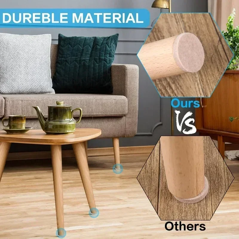 Self Adhesive Felt Chair Leg Pad Non-slip Felt Furniture Pad Anti Scratch Hardwood Floor Protector Mats Table Legs Bottom Covers 4