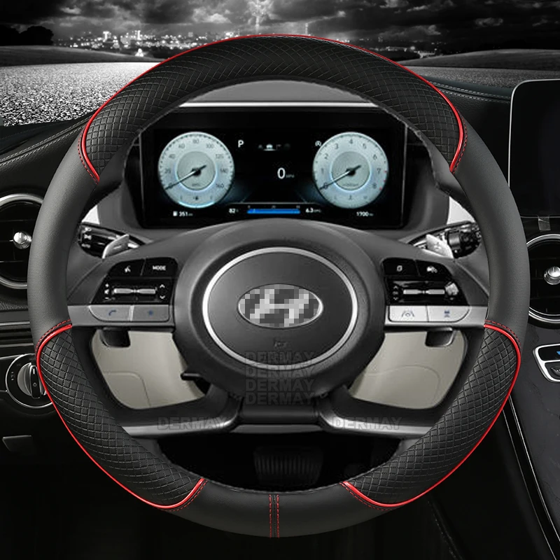 Для Hyundai i20 i30 i40 ix35 ix25 Tucson Accent Kona Sonata Coupe Santa fe чехол рулевого колеса автомобиля аксессуары для автомобиля