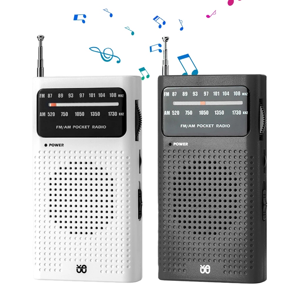 Full-Band-AM-FM-Radio-Battery-Powered-Stereo-Radio-3-5mm-AUX-Compact ...