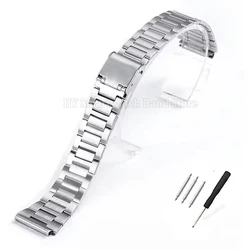 Sleek 18mm Stainless Steel Metal Watch Band - Premium Universal Bracelet Accessory (Silver - 18mm)