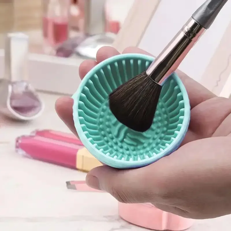 Premium Quick Clean Silicone Makeup Brush Cleaner - Non-slip Scrubber Bowl for Effortless Deep Cleaning