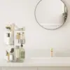 Rotating Makeup Organizer, Adjustable Layers Spinning Skincare Organizer, Cosmetic Display Case with Brush Holder Perfume Tray 3