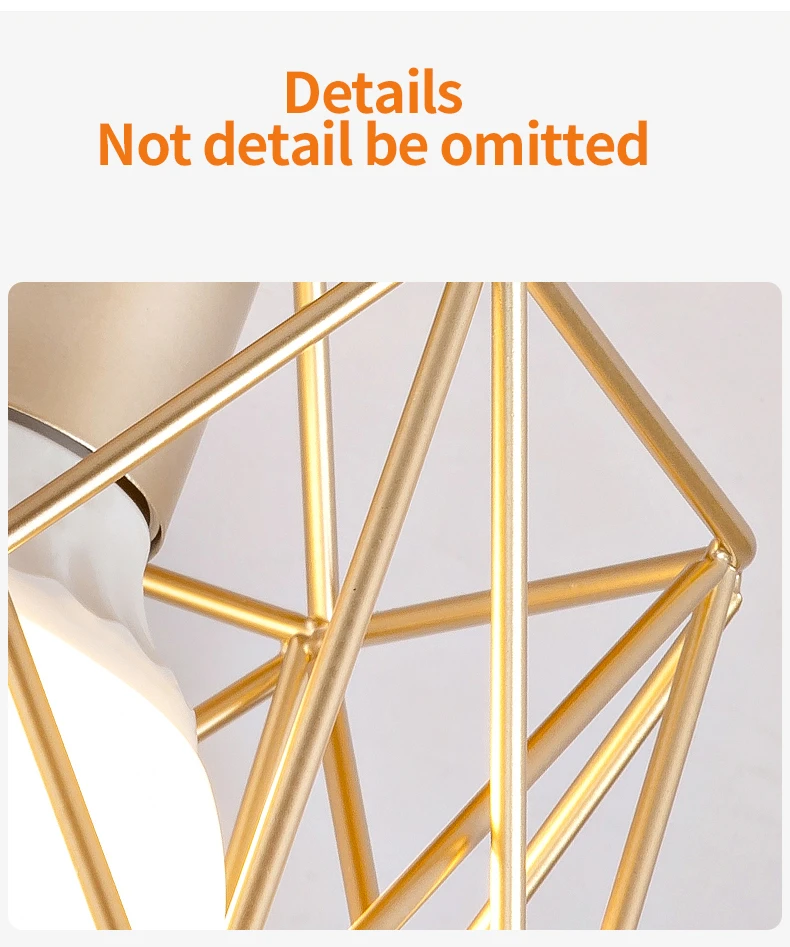 Description Picture 3 of itemNordic Minimalism Gold Shade home decoration ceiling lights Metal Household Accessories ceiling Lmap lamp