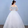 Maria Novia Half Sleeve Belt Wedding Dresses Off The Shoulder Lace Boat Neck Bride Dress Ball Gown Robe De Mariee Customized 2