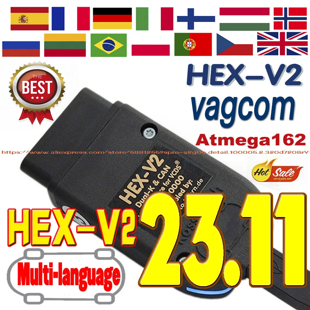 Popolare Aggiornamento Scanner Vag V23.11 Vcds Vag Kkl Vag Com Cavo Autocom Cavo Diagnostico Atmega162 Scanner Obd Hex V2 Vag Com Tools