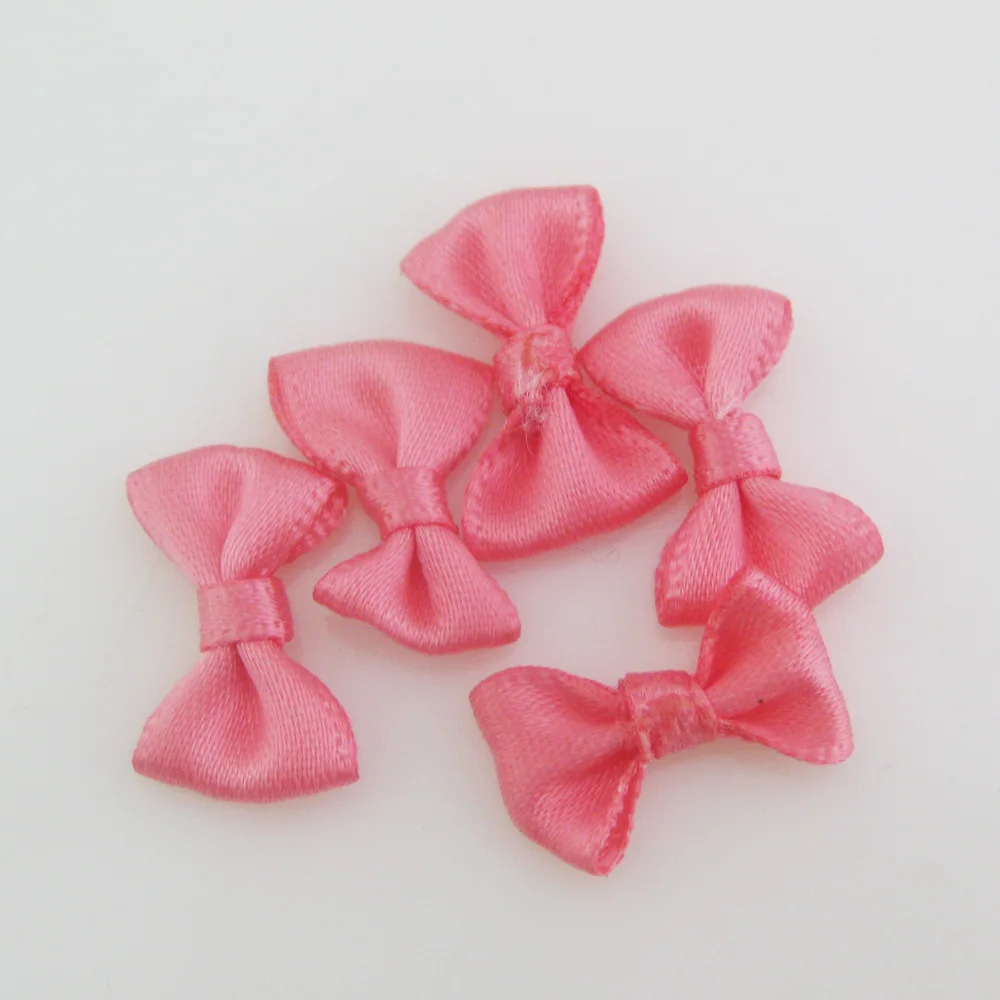 FZNNOK 35 Colors 20MM*12MM Mini Bows Jewelry Ornament 100Pcs Satin Ribbon Bowtie Hats Decoration DIY Craft Accessory