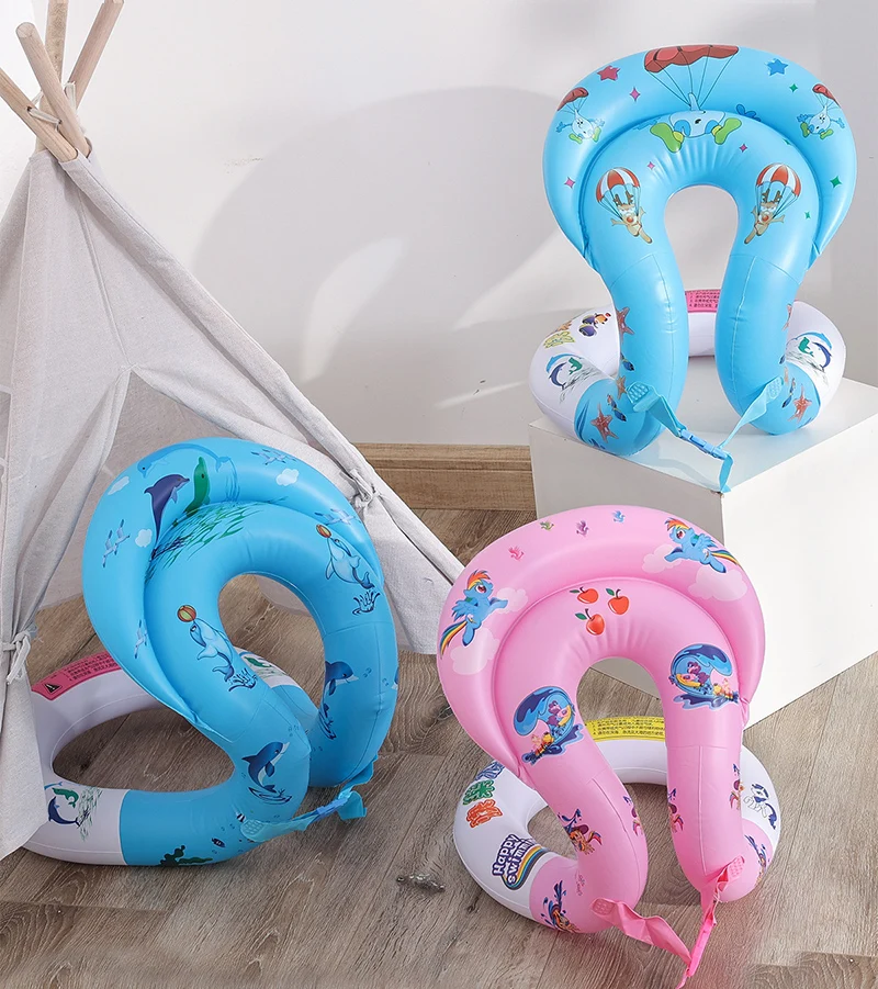 Baby Pool Float Inflatable Swimming Ring Vest Child Water Play Equipment Safety Buckle Dual Airbags Swimming Jacket for Kids 2-6 5