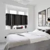 American Style Geometric Printed Half Curtain for Kitchen Small Window 1Pcs Dustproof Curtain 4