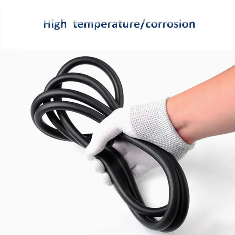 Black Fluororubber FKM Viton Oil Hose Tube Tubing Pipe Acid alkali high temperature corrosion resistance ID 2~16mm rubber hose rubber tube rubber tubing