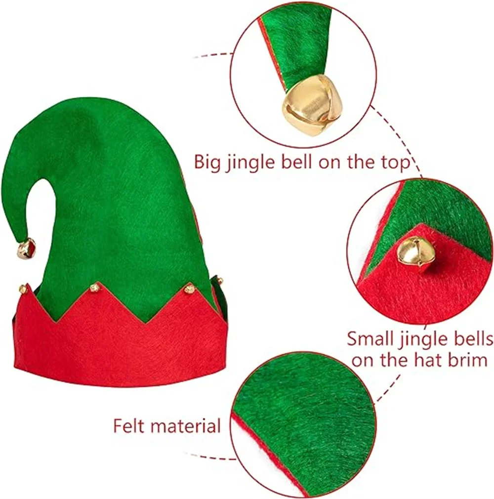Christmas Hat Red Plush Santa Hats For Adult Kids Winter Christmas Caps Festive Xmas Party New Year Decorations 1PC