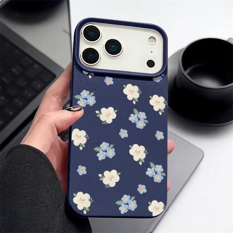 ตัวเลือกสินค้า เคสซิลิโคนนุ่มป้องกันกระแทก iPhone 17/16 Pro Max ลายดอกไม้สวย