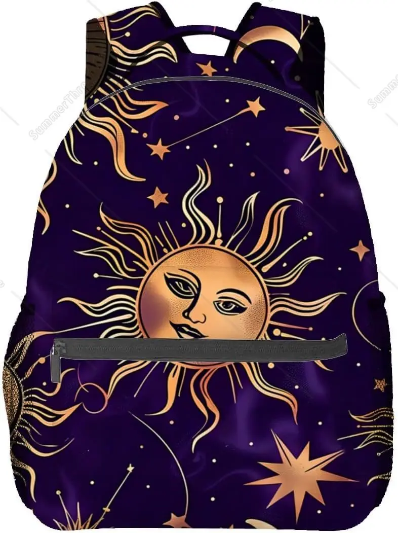 Cute Otter Backpack,Fun Ocean Fish Polyester Backpacks,Lightweight Double Shoulder Back Pack For Kids Teens,Sea Otters Bookbag 6
