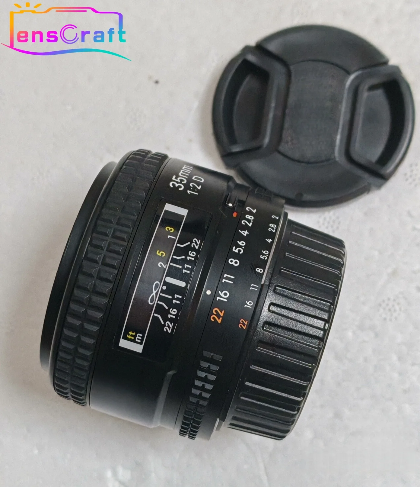 95% 새것 AF 35mm f/2D 풀프레임 자동 초점 프라임 광각 렌즈 니콘용 35mm f2 D