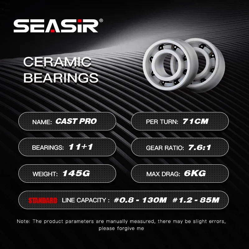 Seasir P-Series Cast Pro 145g BFS Baitcasting Fishing Reel