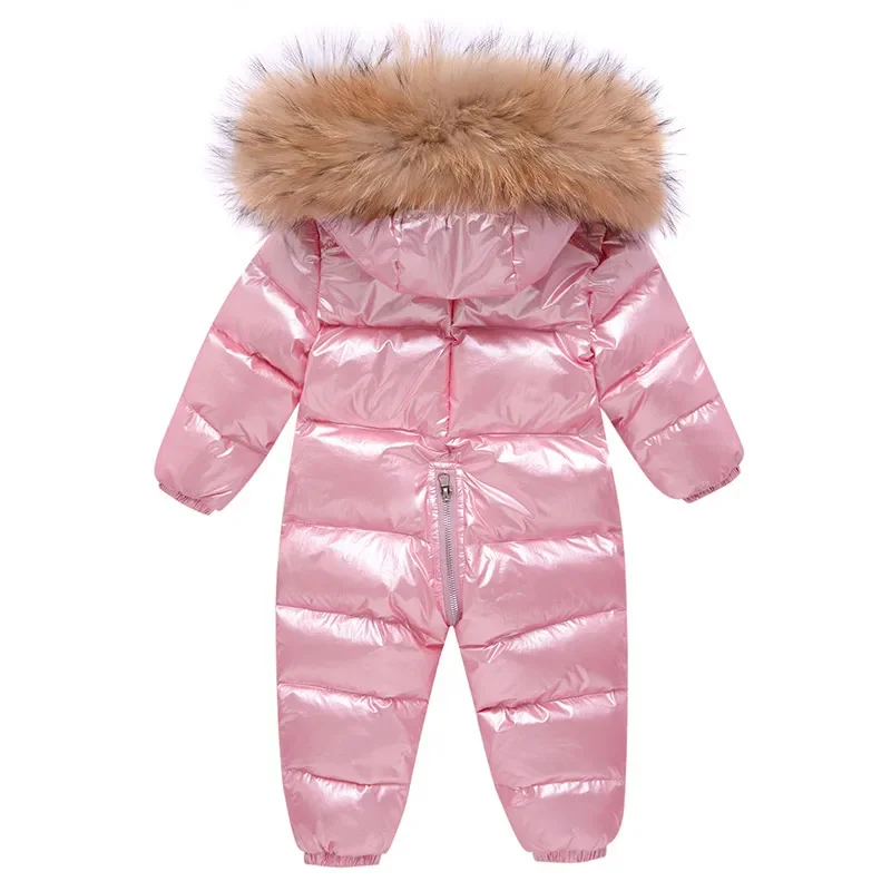 winter jumpsuit overalls baby clothing clothes snowsuit duck costume down jacket girl coat kids Park infant boy snow suit wear images - 6