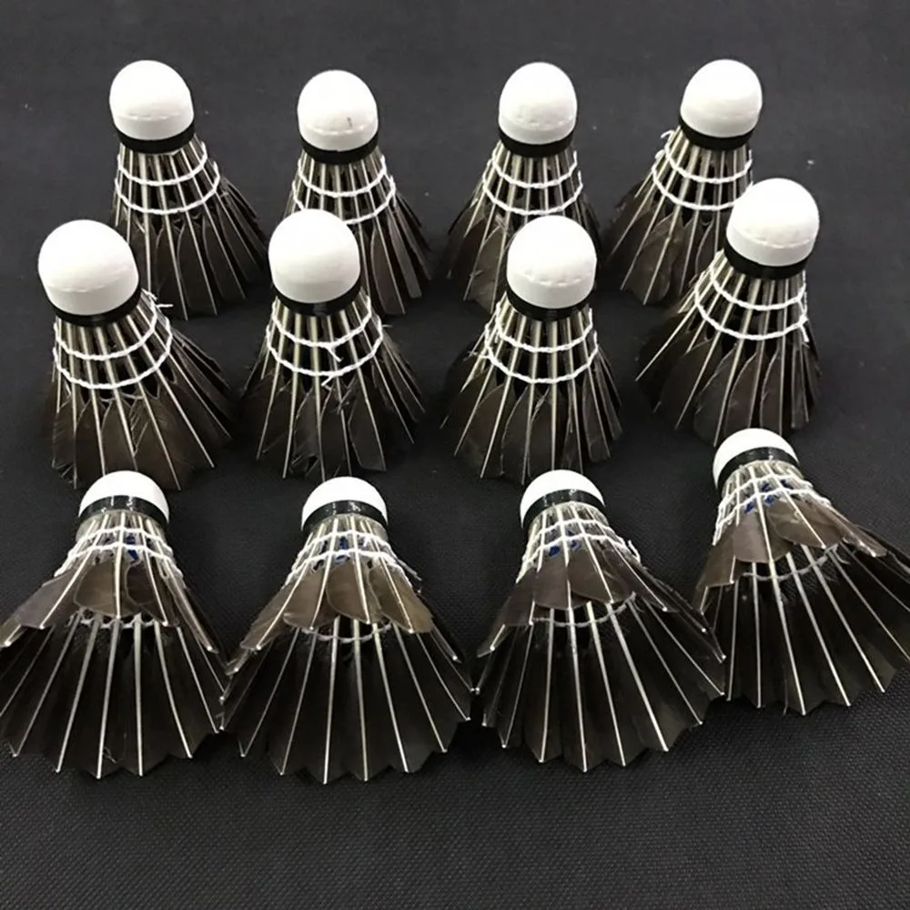 

3/6/12Pcs Household Sport Stable Durable Badminton Shuttlecock Professional Black Goose Feather