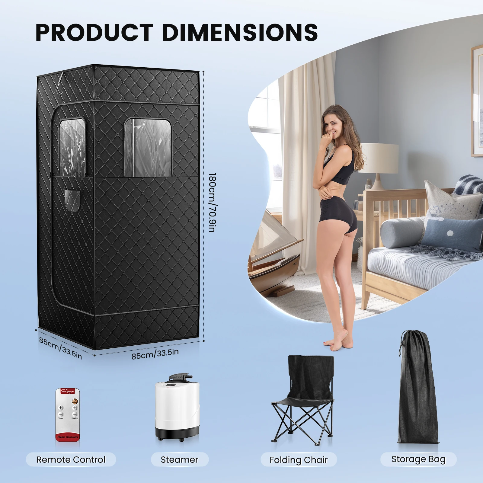 Deluxe Home Steam Sauna 5
