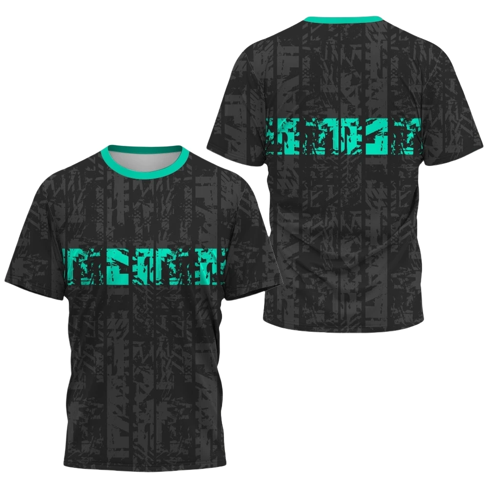 Sommer Laufen Herren T-Shirt 3D Classic Print Sport Fitness Herren Kurzarm Komfort Atmungsaktiv Schnelltrocknend Herrenbekleidung – Detail 5