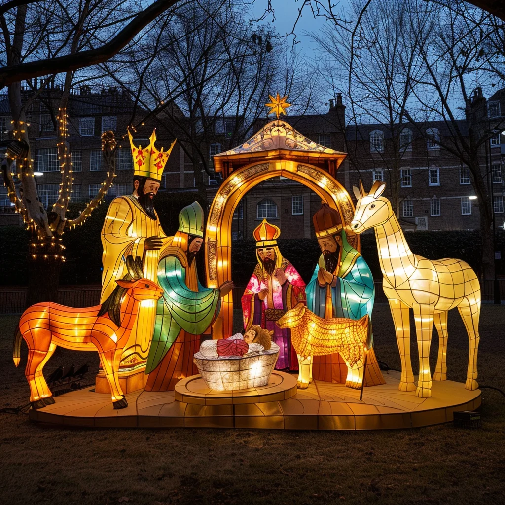 National tide lantern channel set layout lighting festival night scene modeling lighting scene construction