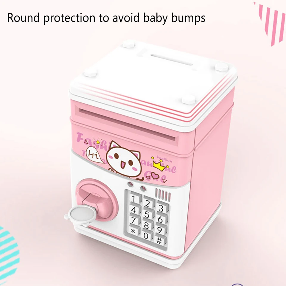 Rose - Tirelire électronique De Dessin Animé Pour Enfants, Tirelire à